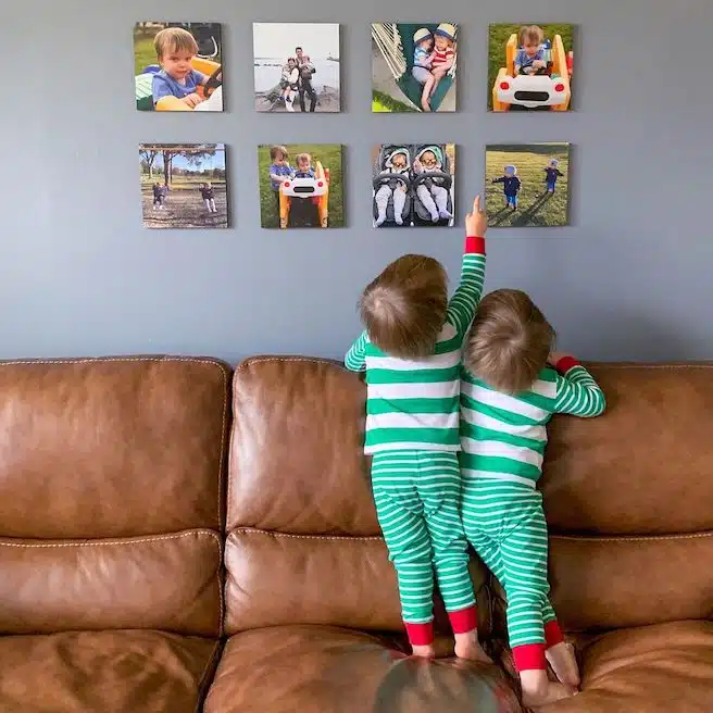 Twins on couch